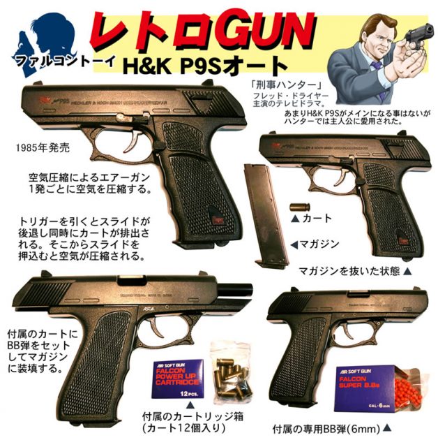 レトロGUN ファルコントーイ H&K P9Sオート