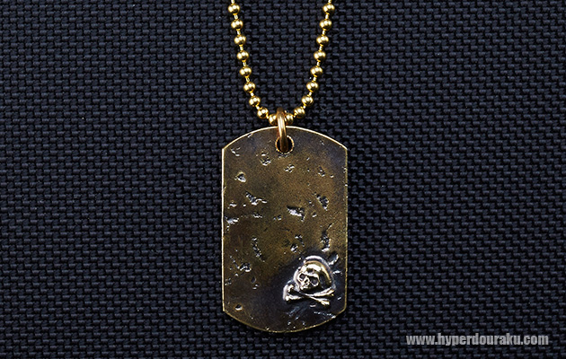 IDタグ-ペンダント-スカルSSサイズ-いぶし加工タイプ