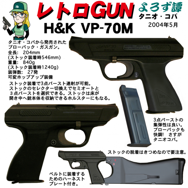 レトロGUN　タニオ・コバ　H&K VP-70M